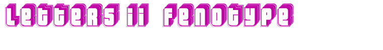 Letters II  Fenotype
